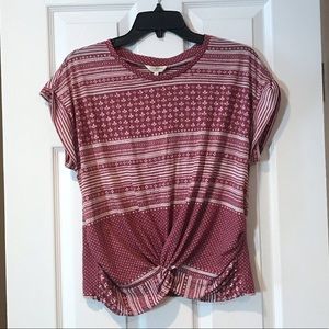 Pink Patterned Shirt -Size S